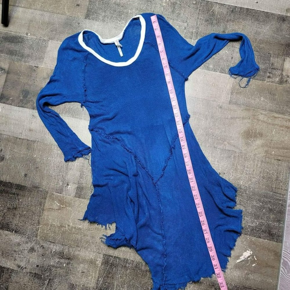 Free People blue lace see-through dress a size small - Picture 7 of 8
